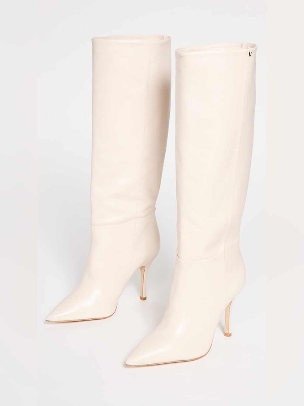 Larroude White Leather Heeled Boots ‘Kate’ Size 8.5 $485